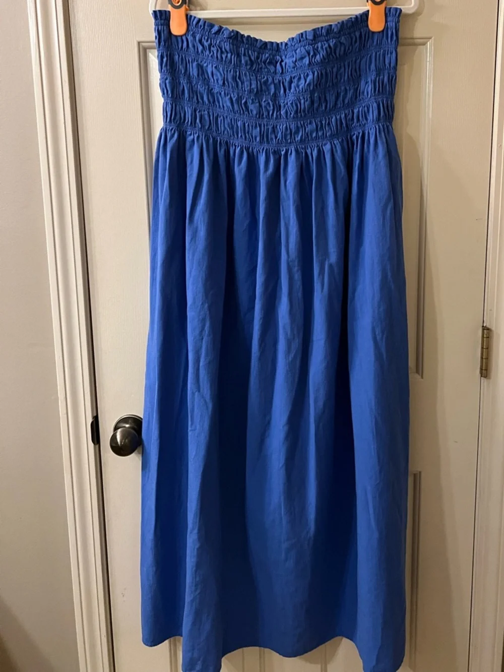 Blue Strapless Dress - Picture 2 of 3